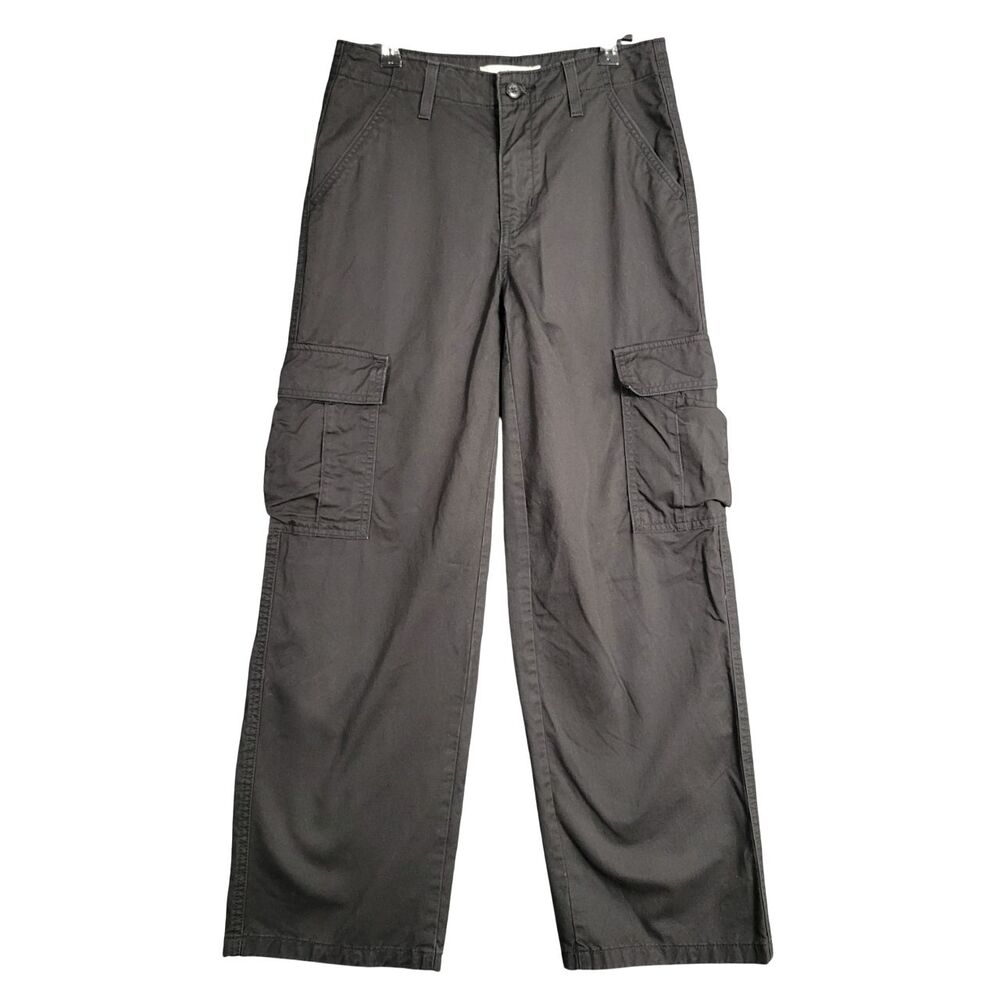 LEVIS Black '94 Baggy Cargo Wide Leg Twill Pants Street Gorpcore Utility SIZE 25